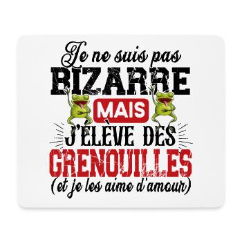 Grenouille Amphibien Cadeau Humour Étang Rainette - Tapis de souris (format paysage) - blanc - Devant