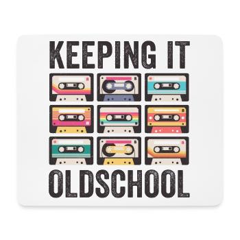 80er 90er Jahre Kassette Mixtape Retro Lustig - Mousepad (Querformat) - Weiß - Vorne