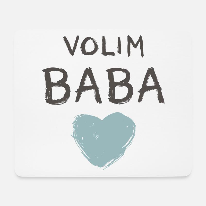 Volim Baba toothy blue - Mouse Pad (horizontal) - white
