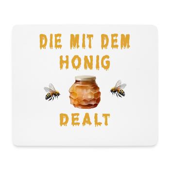 Die mit dem Honig dealt - Mousepad (Querformat) - Weiß - Vorne
