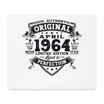 59e anniversaire homme April Né 1964 Original - Tapis de souris (format paysage) - blanc - Devant