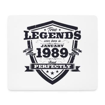 35th Birthday Original January Vintage 1989 - Mouse Pad (horizontal) - white - Front