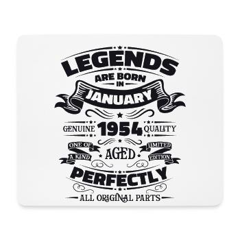 70th Birthday Legend January Vintage 1954 - Mouse Pad (horizontal) - white - Front
