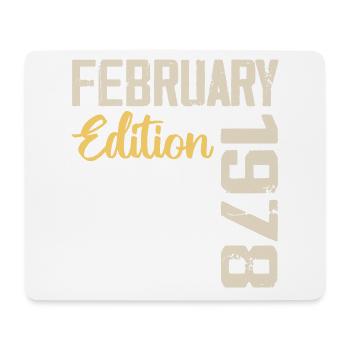 Februar 1976 Geburtstag Februar 1976 Retro - Mousepad (Querformat) - Weiß - Vorne