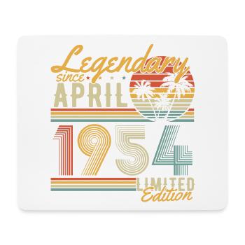 Legendary Since April 1954 Vintage Birthday - Mouse Pad (horizontal) - white - Front