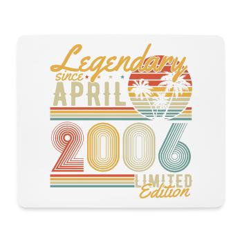 Legendary since April 2006 Vintage Birthday - Mouse Pad (horizontal) - white - Front