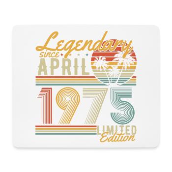 Legendary since April 1975 Vintage Birthday - Mouse Pad (horizontal) - white - Front