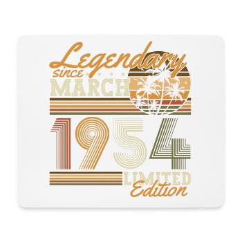 Legendary since March 1954 vintage birthday - Mouse Pad (horizontal) - white - Front