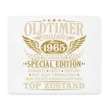 Oldtimer Baujahr 1965 Jahrgang Geburtstag Geschenk - Mousepad (Querformat) - Weiß - Vorne