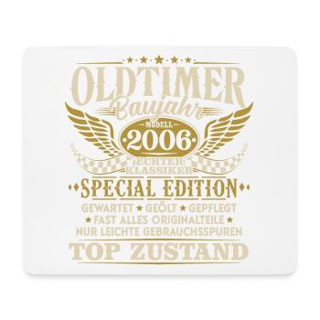 Oldtimer Baujahr 2006 Jahrgang Geburtstag Geschenk - Mousepad (Querformat) - Weiß - Vorne