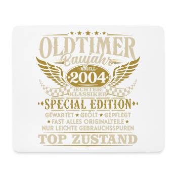 Oldtimer Baujahr 2004 Jahrgang Geburtstag Geschenk - Mousepad (Querformat) - Weiß - Vorne
