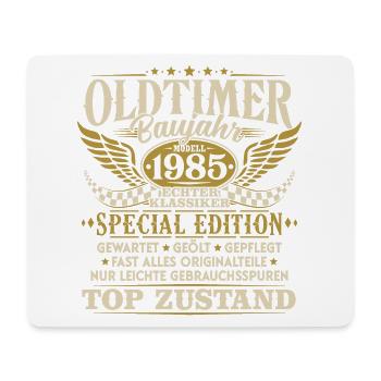 Oldtimer Baujahr 1985 Jahrgang Geburtstag Geschenk - Mousepad (Querformat) - Weiß - Vorne