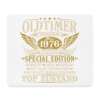 Oldtimer Baujahr 1976 Jahrgang Geburtstag Geschenk - Mousepad (Querformat) - Weiß - Vorne