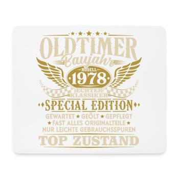 Oldtimer Baujahr 1978 Jahrgang Geburtstag Geschenk - Mousepad (Querformat) - Weiß - Vorne