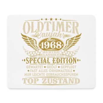 Oldtimer Baujahr 1968 Jahrgang Geburtstag Geschenk - Mousepad (Querformat) - Weiß - Vorne