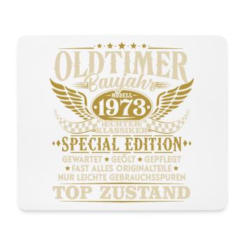 Oldtimer Baujahr 1973 Jahrgang Geburtstag Geschenk - Mousepad (Querformat) - Weiß - Vorne
