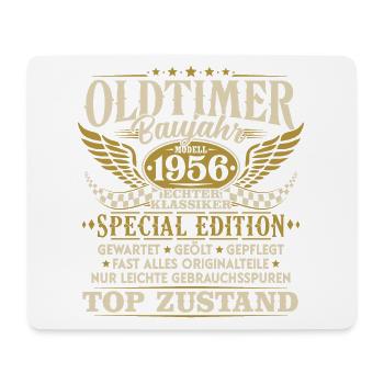 Oldtimer Baujahr 1956 Jahrgang Geburtstag Geschenk - Mousepad (Querformat) - Weiß - Vorne