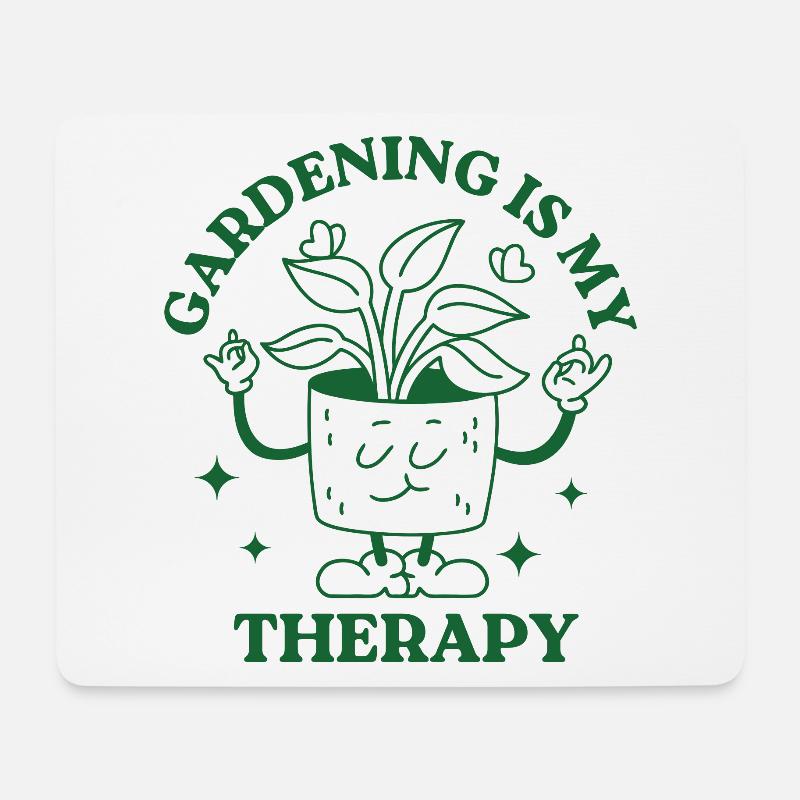 Gardening is my Therapy - Mouse Pad (horizontal) - white