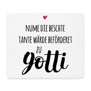 Schweizerdeutsch Beste Tante wird Patentante - Mousepad (Querformat) - Weiß - Vorne