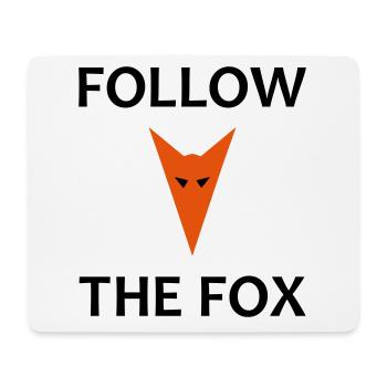 ★ Designfarben änderbar ★ Follow the fox (Fuchs) - Mousepad (Querformat) - Weiß - Vorne