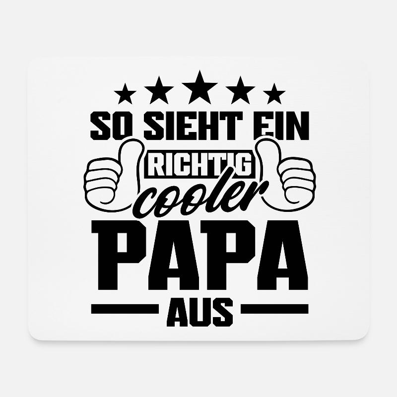 So sieht ein richtig cooler Papa aus - Mousepad (Querformat) - Weiß