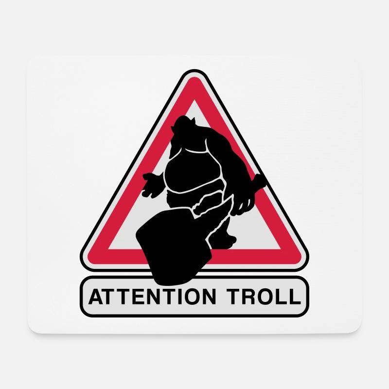 Troll - Mousepad (Querformat) - Weiß