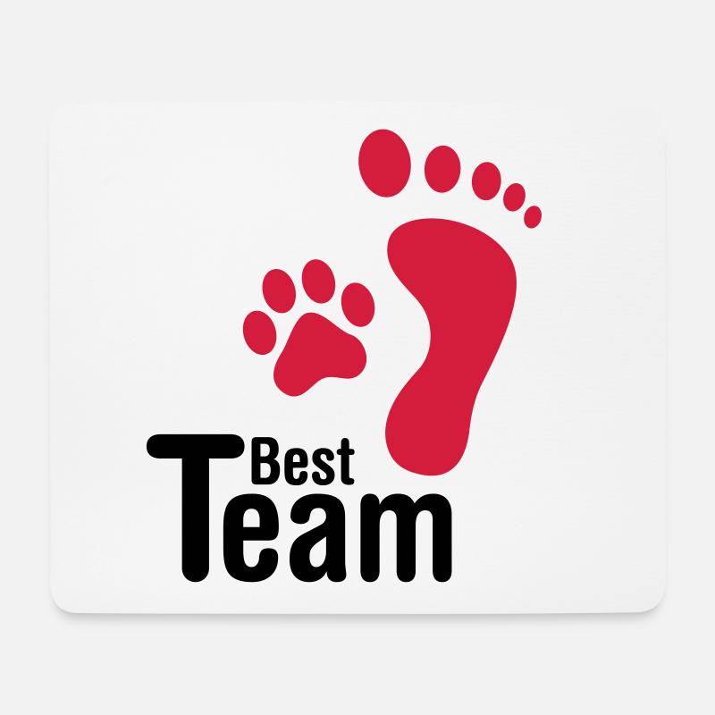 best team dog - Mouse Pad (horizontal) - white