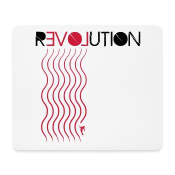 Love Revolution Ski - Mousepad (Querformat) - Weiß - Vorne