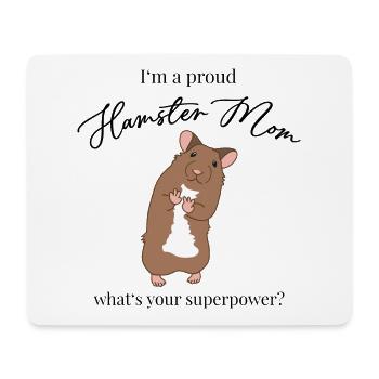 Chemise de hamster mignonne drôle | Hamster Maman Maman Maman - Tapis de souris (format paysage) - blanc - Devant