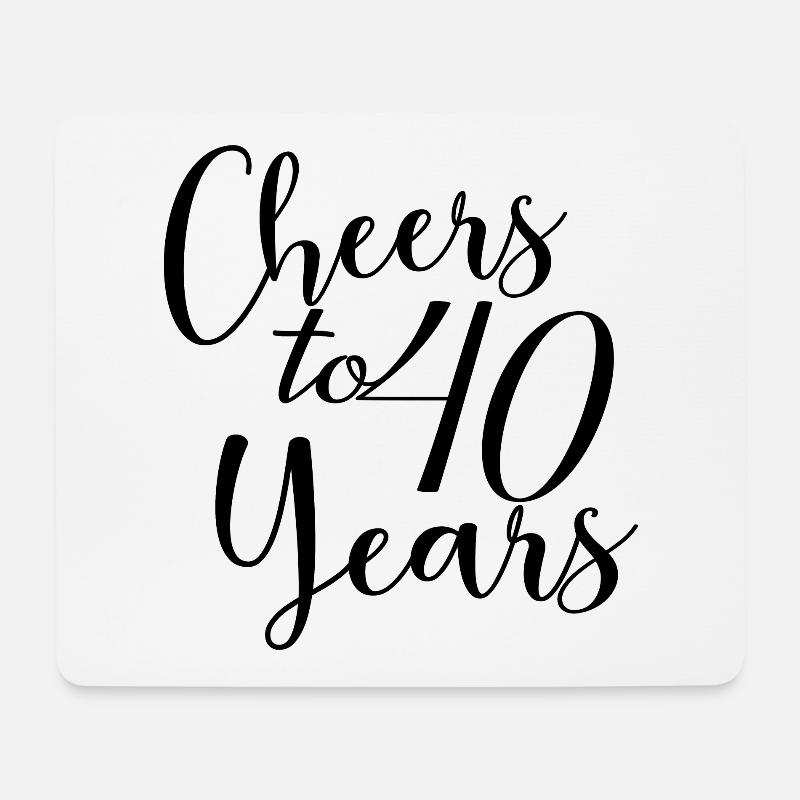 Prost auf 40 Jahre 40-jähriges Jubiläum - Mousepad (Querformat) - Weiß
