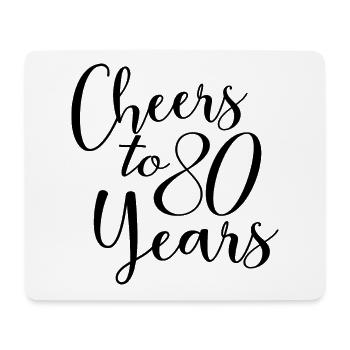 Prost zum 80-jährigen Jubiläum des 80. Geburtstags - Mousepad (Querformat) - Weiß - Vorne
