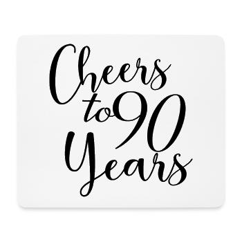 Vive les 90 ans du 90e anniversaire - Tapis de souris (format paysage) - blanc - Devant