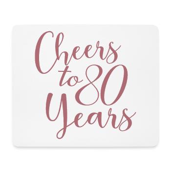Prost zum 80-jährigen Jubiläum des 80. Geburtstags - Mousepad (Querformat) - Weiß - Vorne