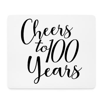 Vive le 100e anniversaire de 100 ans - Tapis de souris (format paysage) - blanc - Devant