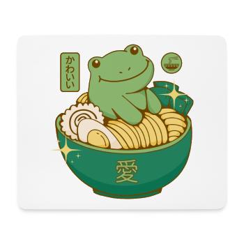 Kawaii Ramen Frog - Mouse Pad (horizontal) - white - Front