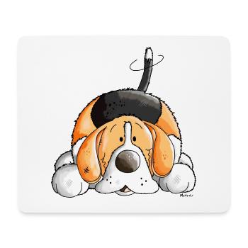 Happy Beagle - Mouse Pad (horizontal) - white - Front