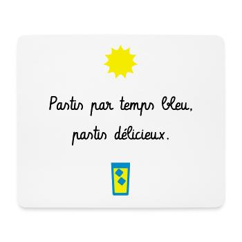 Pastis par temps bleu, pastis délicieux - Camping - Tapis de souris (format paysage) - blanc - Devant