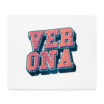Vérone Italie City Font Vintage Retro Skyline - Tapis de souris (format paysage) - blanc - Devant