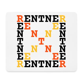Rentner (waagerecht, senkrecht u. diagonal lesbar) - Mousepad (Querformat) - Weiß - Vorne