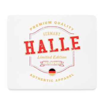 Halle Deutschland Stadt Schrift Vintage Retro - Mousepad (Querformat) - Weiß - Vorne