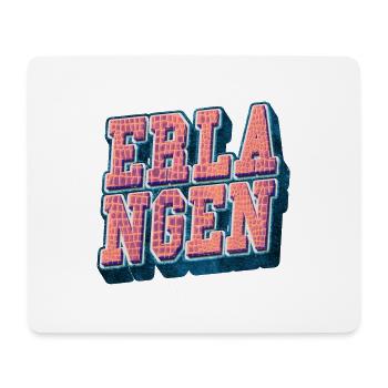Erlangen Germany City Font Vintage Retro - Mouse Pad (horizontal) - white - Front