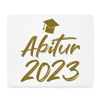 Abschluss Abitur 2023 Hut Pinselschrift - Mousepad (Querformat) - Weiß - Vorne