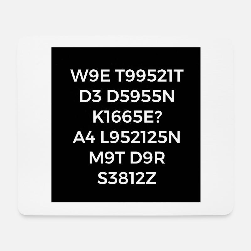 Zahlen und Buchstaben Mix T-Shirts und mehr - Mousepad (Querformat) - Weiß