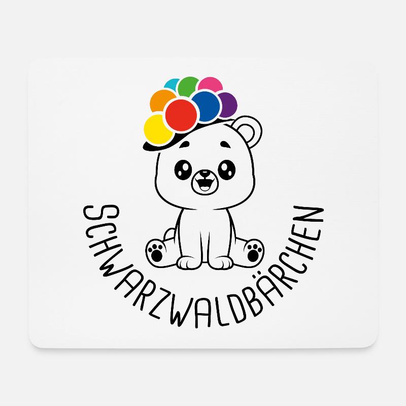 Schwarzwaldbärchen - Mousepad (Querformat) - Weiß