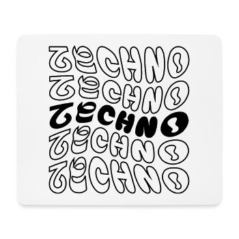 Conception de logo Techno wavy. - Tapis de souris (format paysage) - blanc - Devant