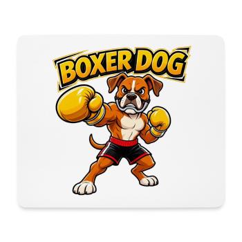 Funny Boxing Boxer Dog Design (Originaldesign) - Mousepad (Querformat) - Weiß - Vorne