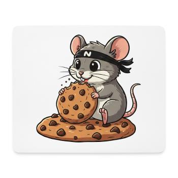 Snack en bonbons animés Cookie Souris Ninja - Tapis de souris (format paysage) - blanc - Devant
