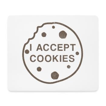 Lustiges Cookie Shirt - Mousepad (Querformat) - Weiß - Vorne
