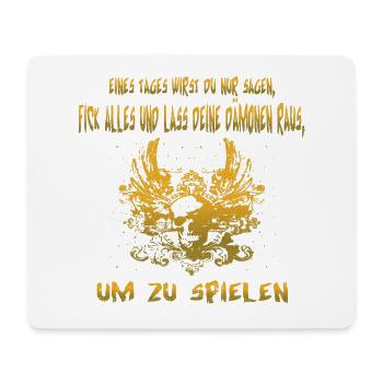 Dämon - Mousepad (Querformat) - Weiß - Vorne