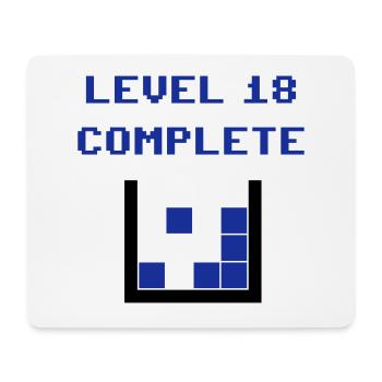 Level 18 complete (Steine) - Mousepad (Querformat) - Weiß - Vorne